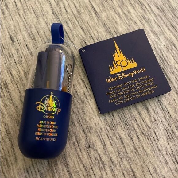 Wdw 50th Anniversary Reusable Straw - Picture 2 of 3
